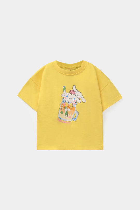 Infant Girls Jersey/Terry T-Shirt - Yellow