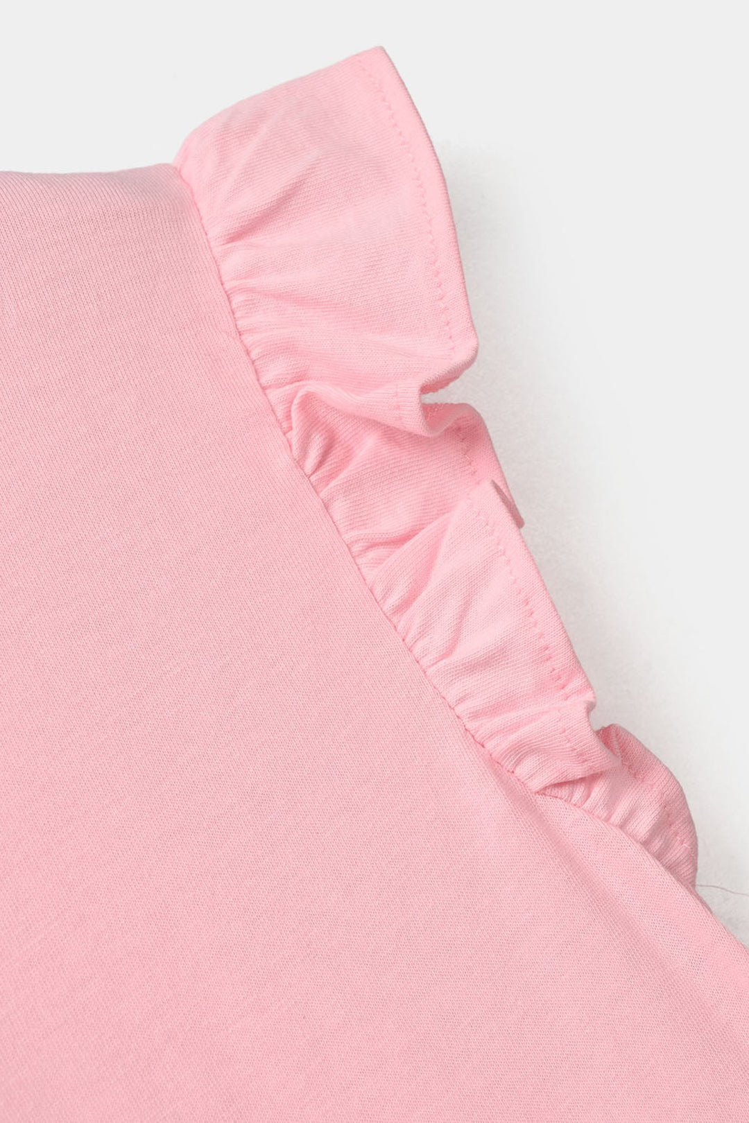 Girls Cotton Jersey Knitted Frock - Pink