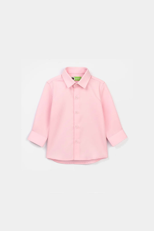 Infant Boys Yarn Dyed Formal Shirt - Pink