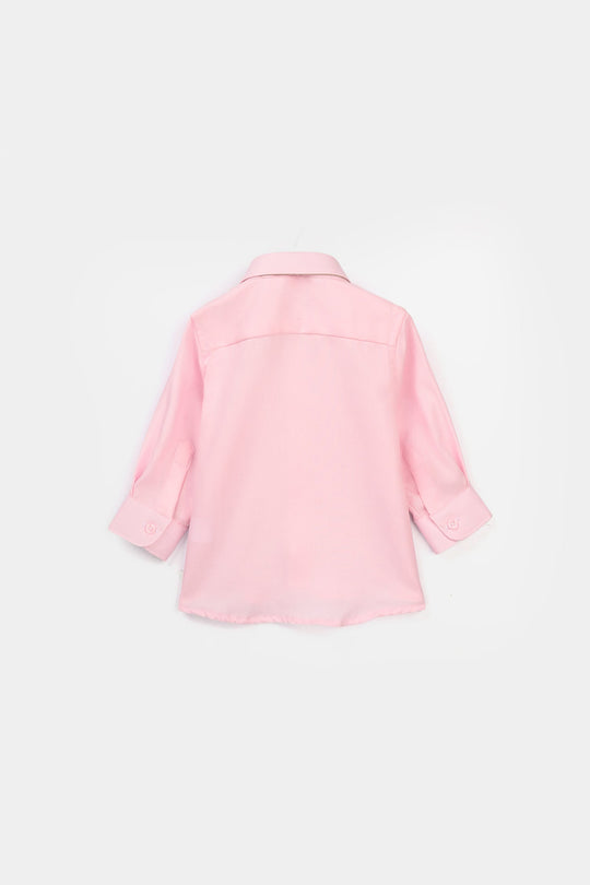 Infant Boys Yarn Dyed Formal Shirt - Pink