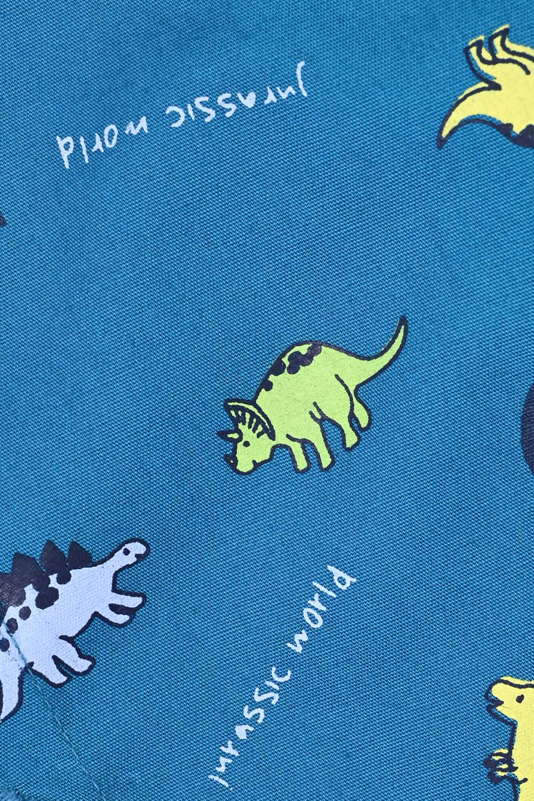 Infant Boys Cotton Poplin Shirt (Dinosaurs) - Blue