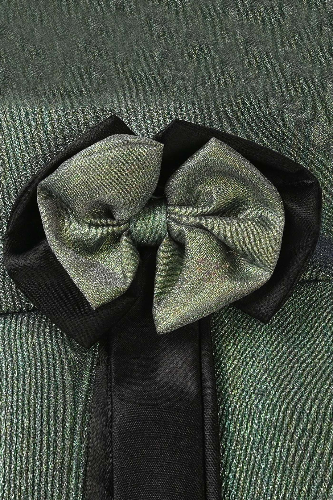 Girls Organza Fancy Frock (Bow) - Green