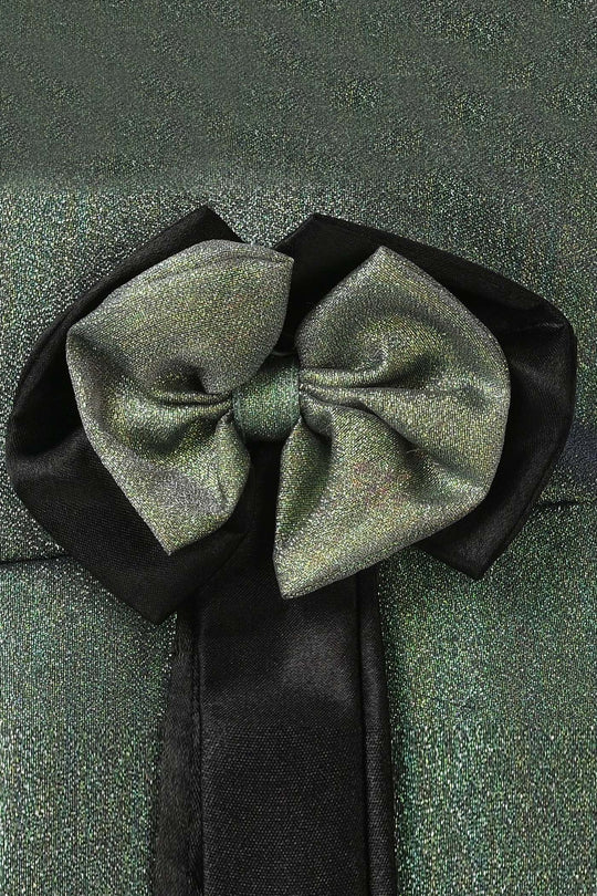 Girls Organza Fancy Frock (Bow) - Green