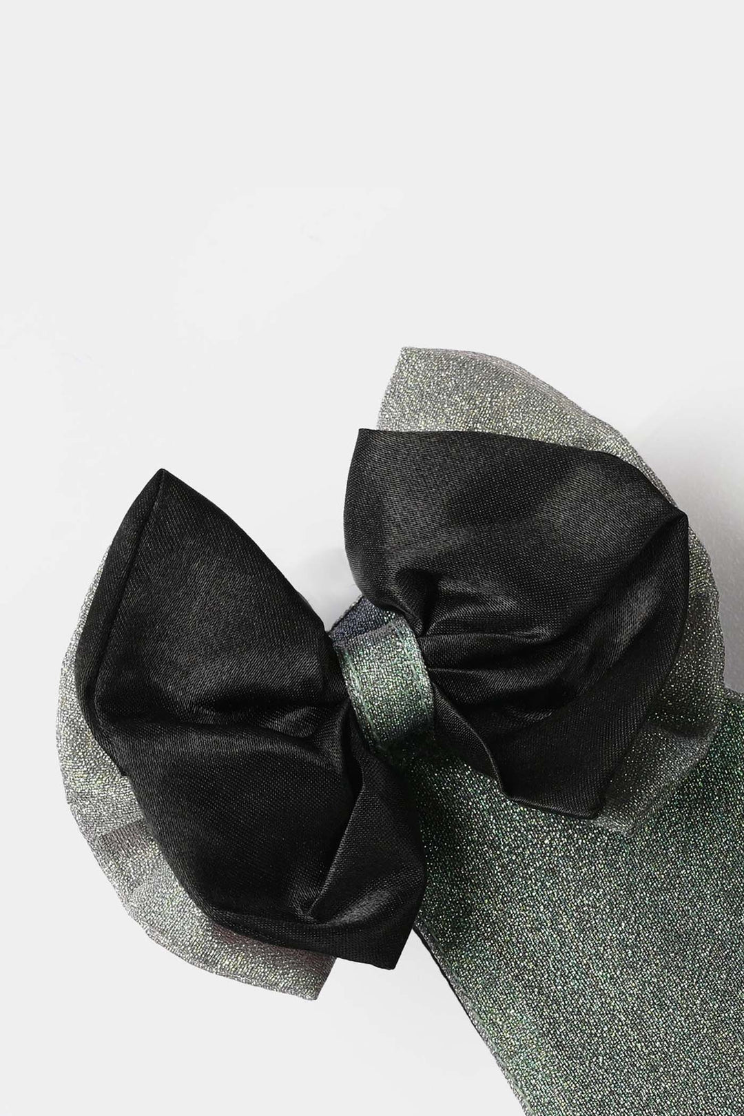 Girls Organza Fancy Frock (Bow) - Green