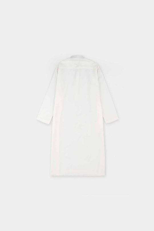 Boys Poly Viscose Jubba-White