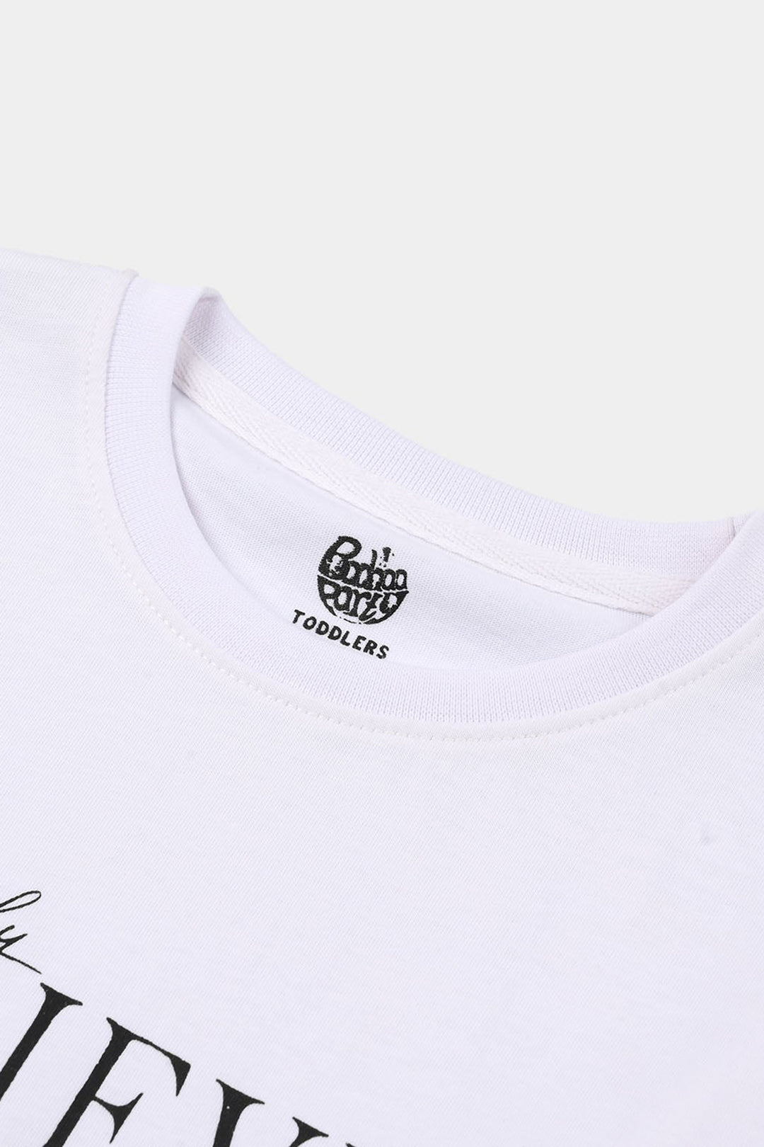 Girls Jersey/Terry T-Shirt (Believe) - White