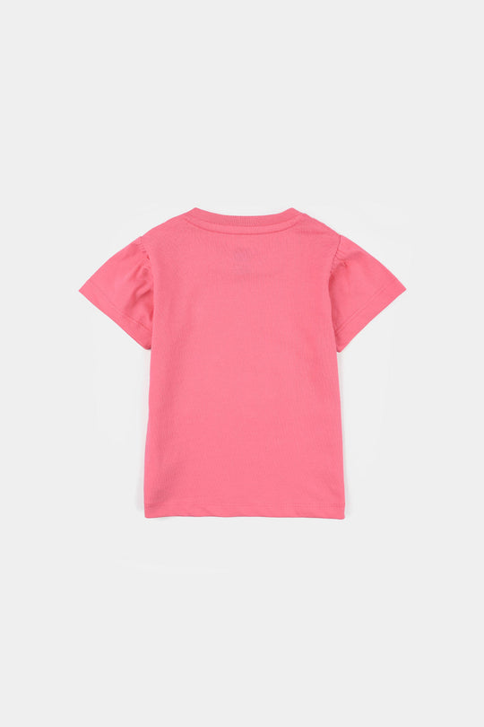 Infant Girls Jersey/Terry T-Shirt (Warm Ocean Breeze) - Plumeria