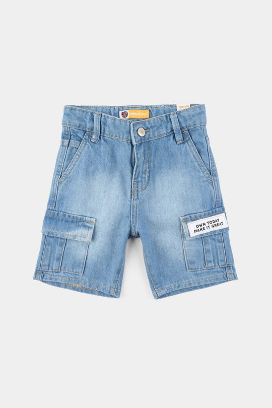 Boys Denim Rigid Shorts (Own Today) - Light Blue