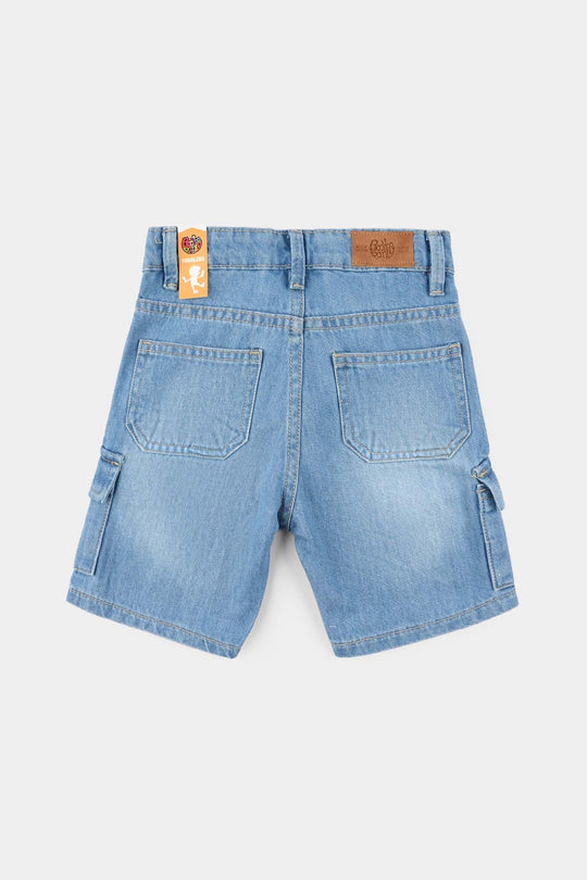 Boys Denim Rigid Shorts (Own Today) - Light Blue
