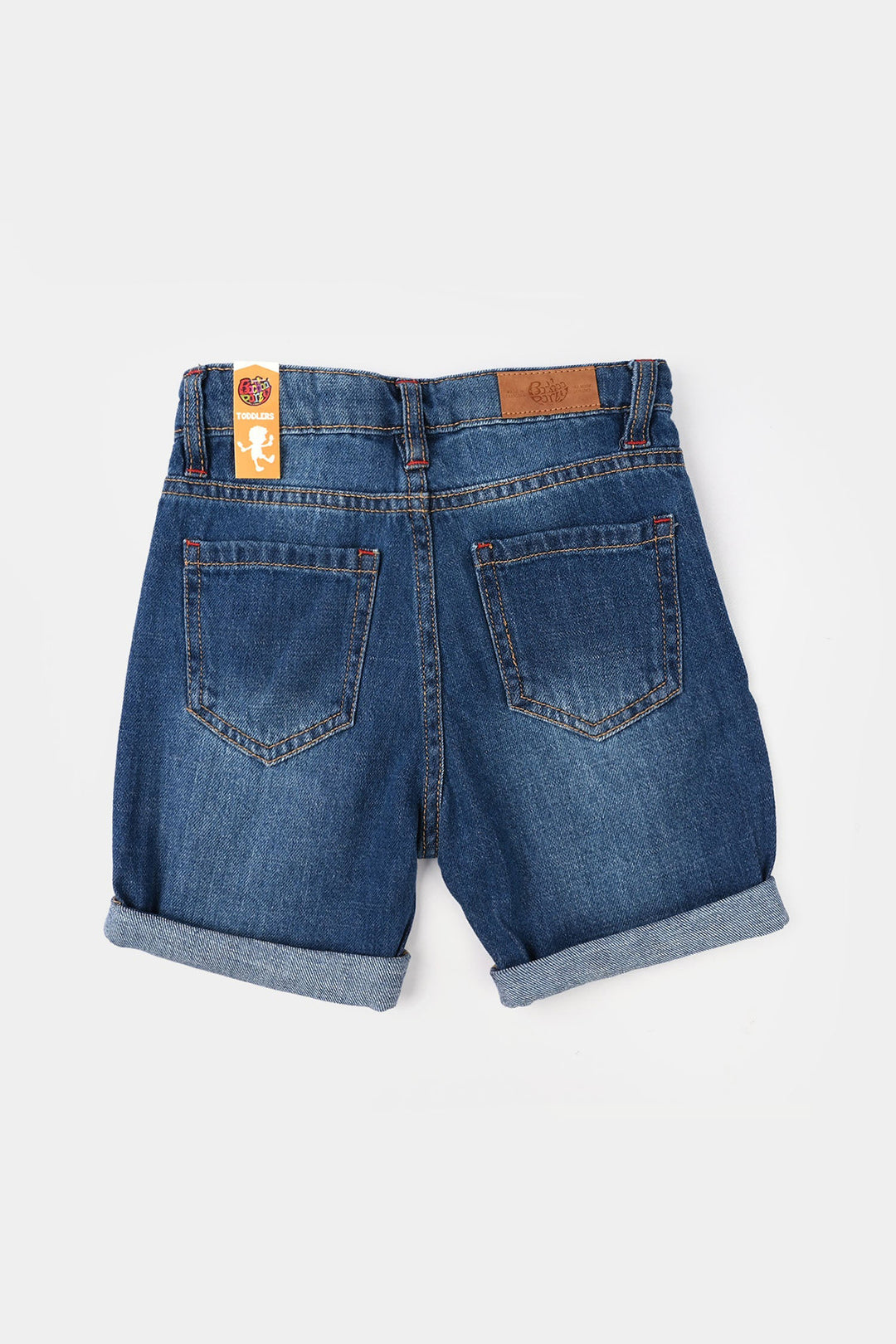 Boys Denim Rigid Shorts - Mid Blue