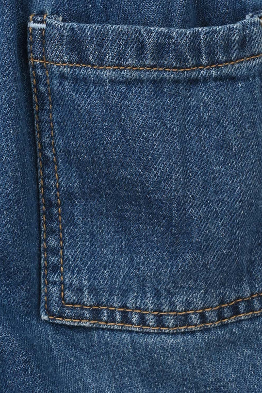 Boys Denim Rigid Shorts - Mid Blue