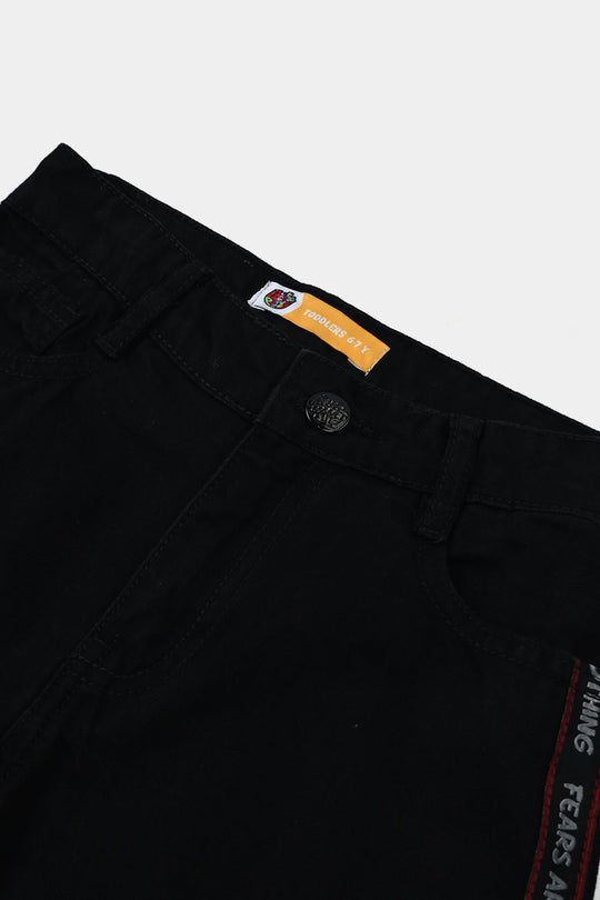 Boys Denim Rigid Shorts (Fare Are Nothing) - Black