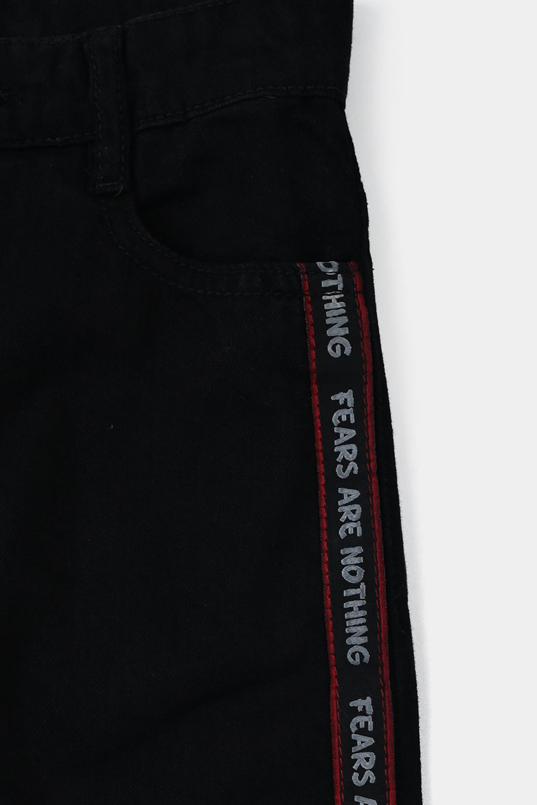 Boys Denim Rigid Shorts (Fare Are Nothing) - Black