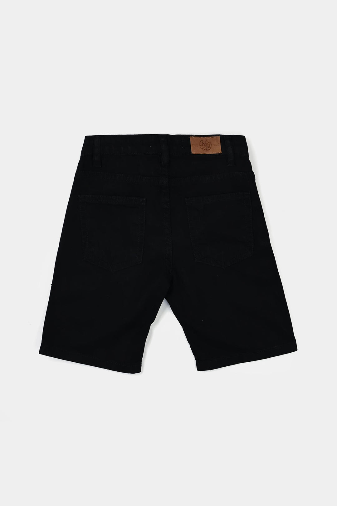 Boys Denim Rigid Shorts (Fare Are Nothing) - Black