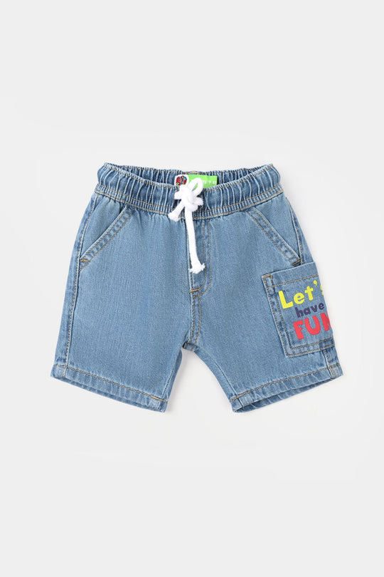 Infant Boys Denim Rigid Short - Light Blue