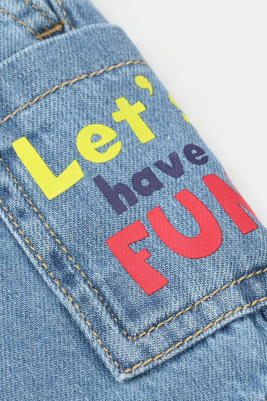 Infant Boys Denim Rigid Short - Light Blue