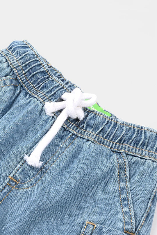 Infant Boys Denim Rigid Short - Light Blue