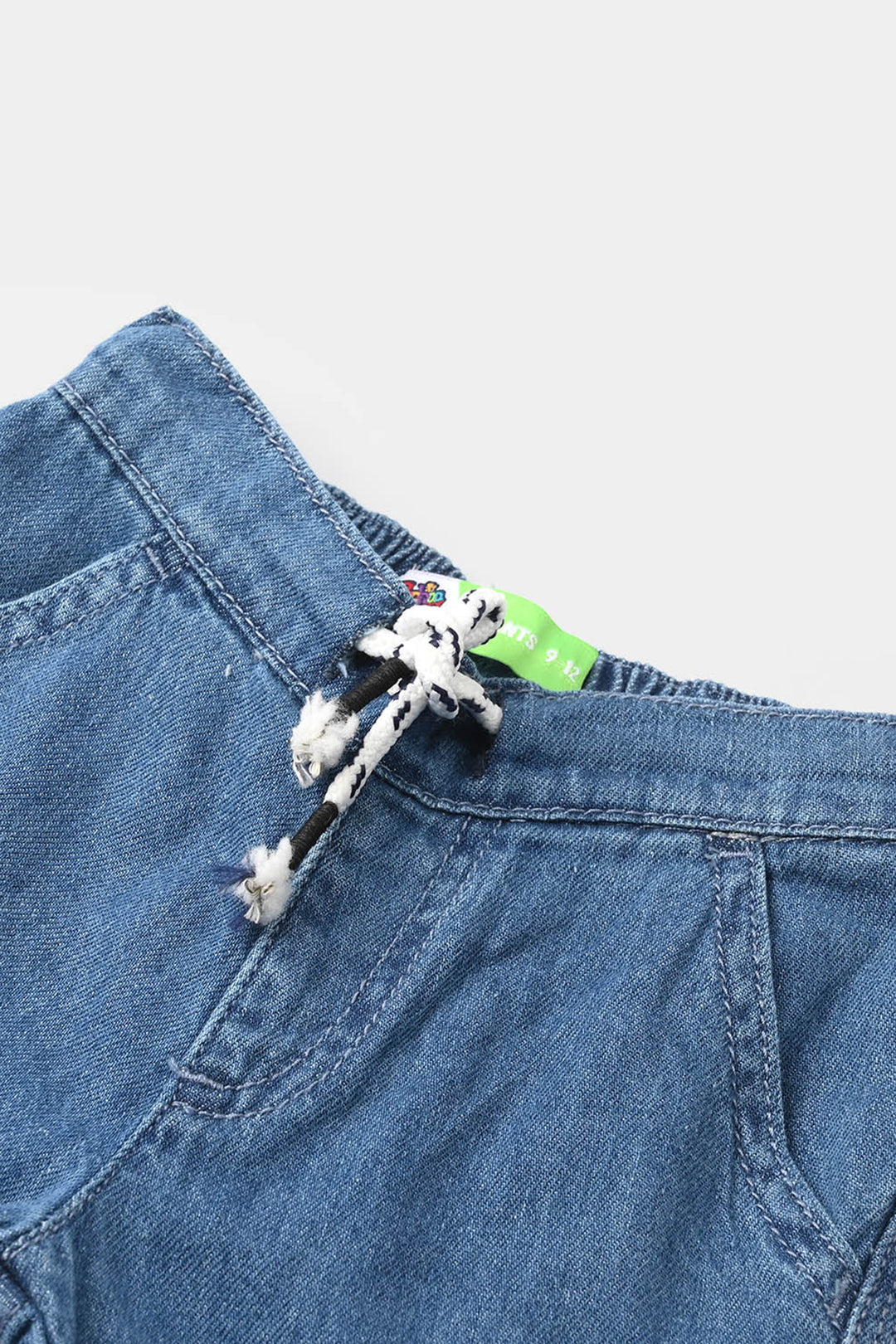 Infant Boys Denim Rigid Shorts (Mini Gentleman)- Mid Blue