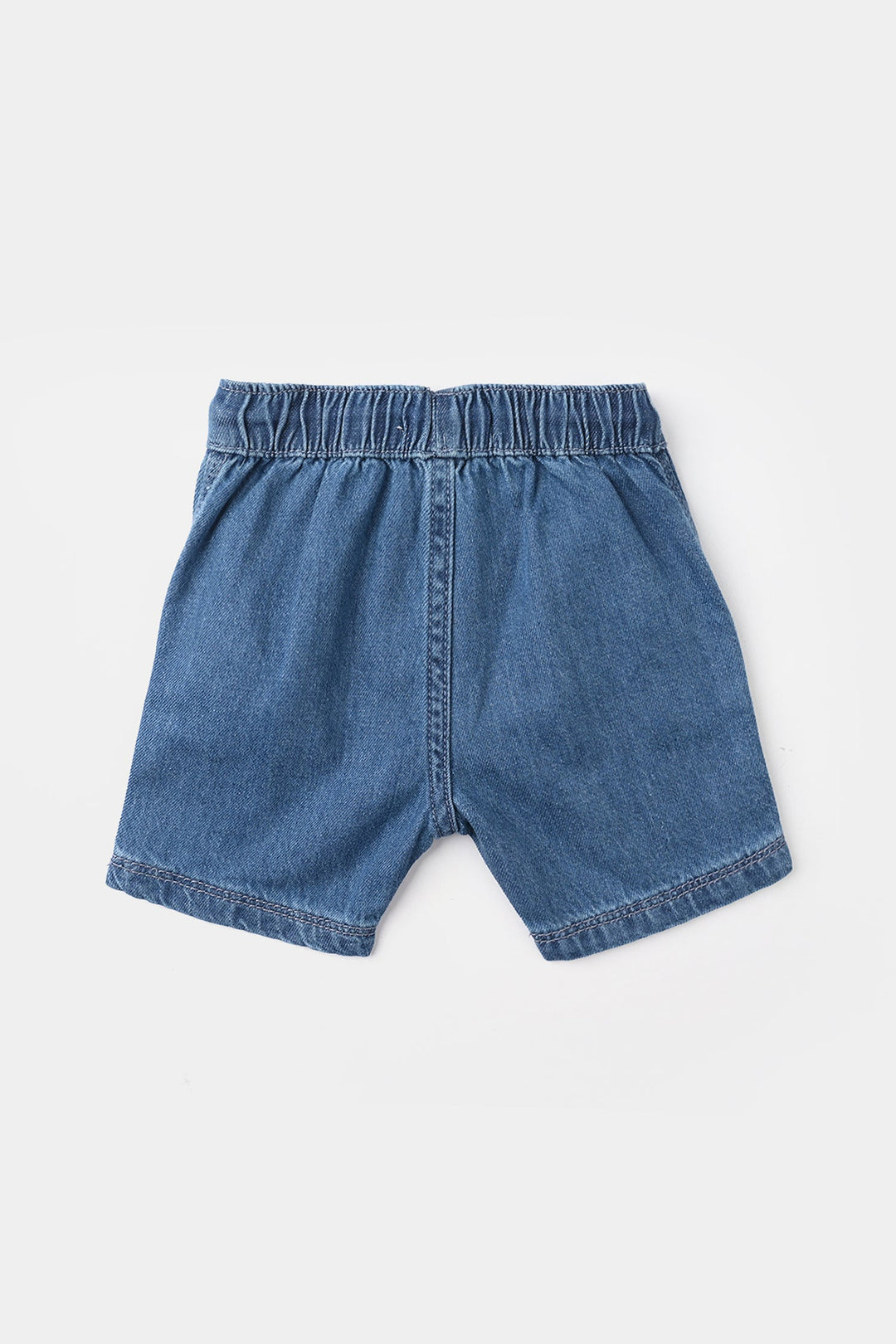 Infant Boys Denim Rigid Shorts (Mini Gentleman)- Mid Blue