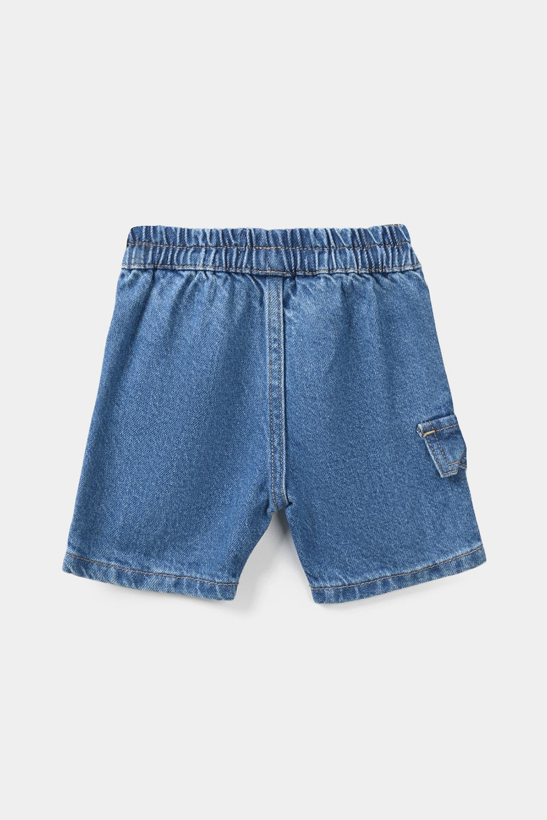 Infant Boys Denim Rigid Shorts - Mid Blue