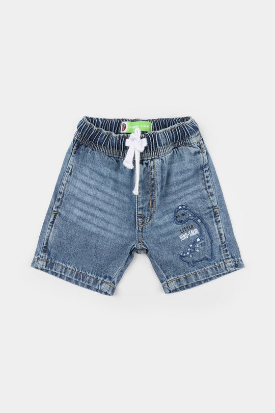 Infant Boys Denim Rigid Shorts - Light Blue
