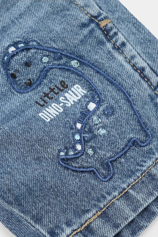 Infant Boys Denim Rigid Shorts - Light Blue