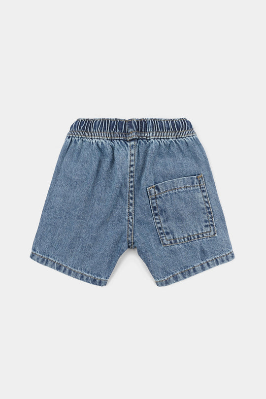 Infant Boys Denim Rigid Shorts - Light Blue