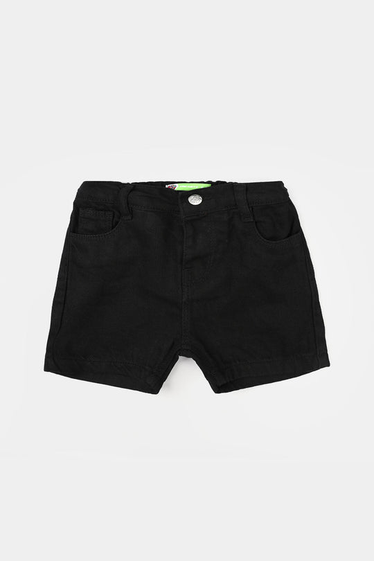Infant Boys Denim Rigid Shorts Basic -BLACK