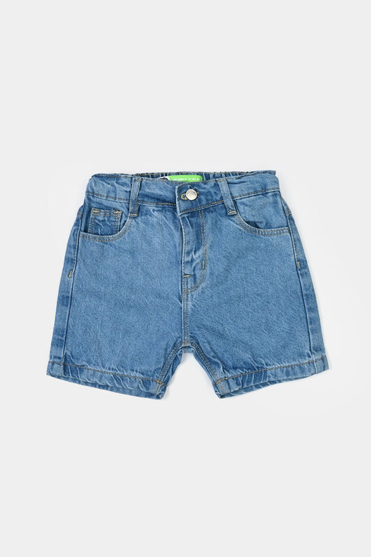 Infant Boys Denim Rigid Shorts Basic - Light Blue