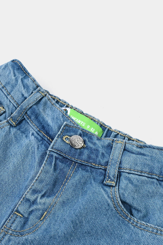 Infant Boys Denim Rigid Shorts Basic - Light Blue