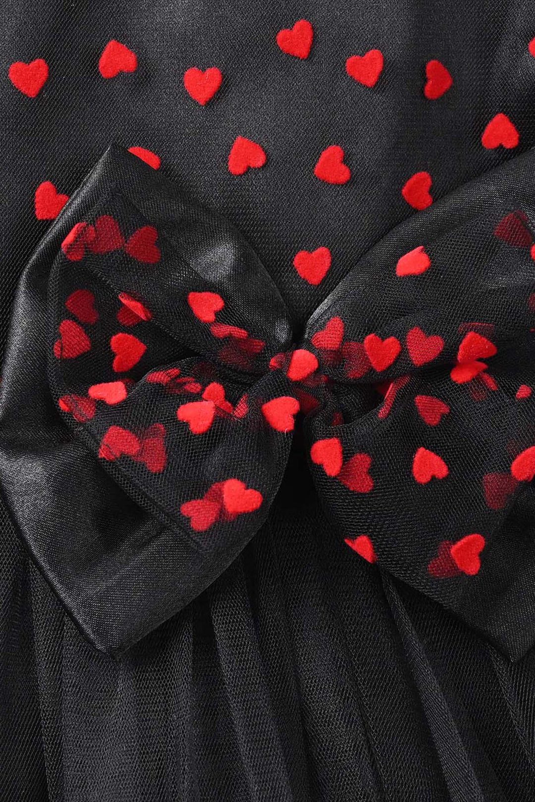 Girls Net Fancy Frock - Black