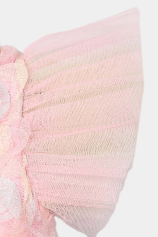 Girls Net Fancy Frock - Pink