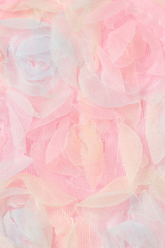 Girls Net Fancy Frock - Pink