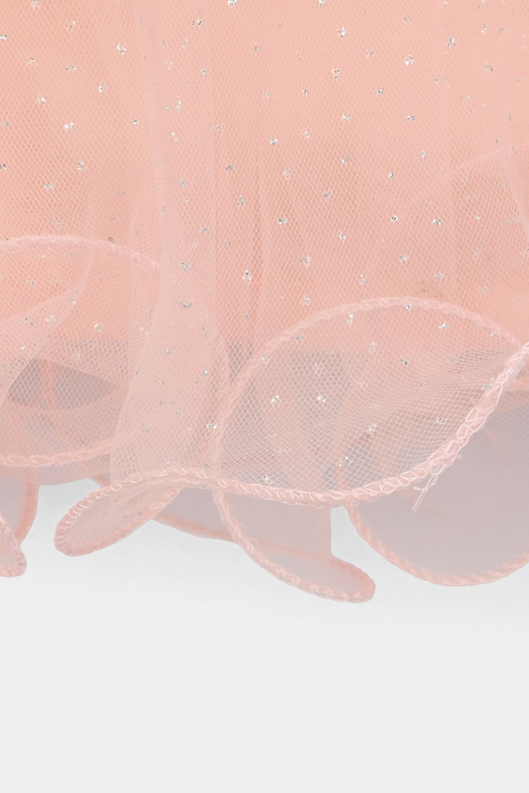 Girls Net Frock (3D Butterfly) - Peach