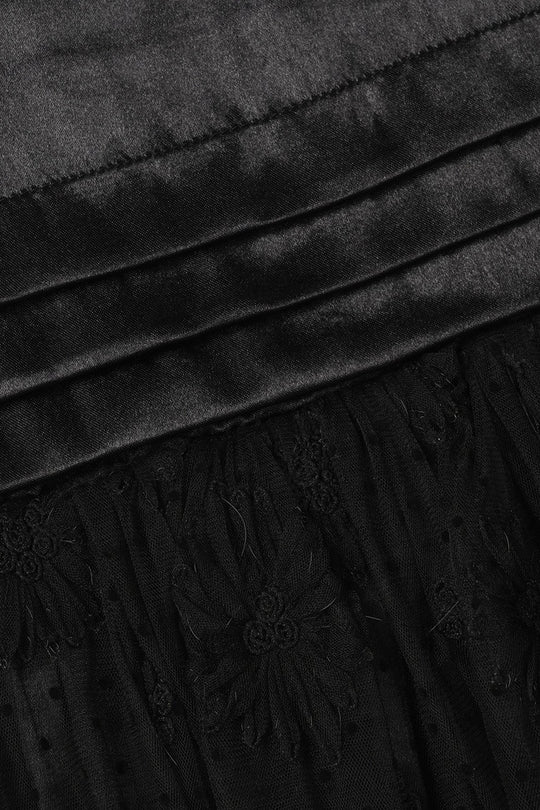 Girls Net Fancy Frock-Dark Angel-BLACK