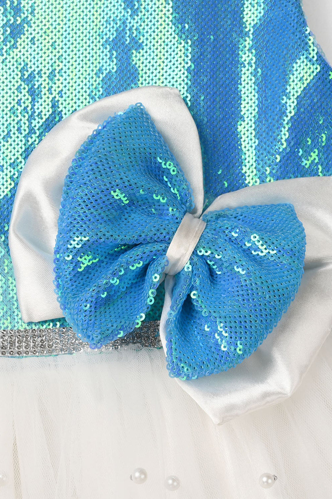 Girls Sequence Fancy Frock (Dreamy) - Blue