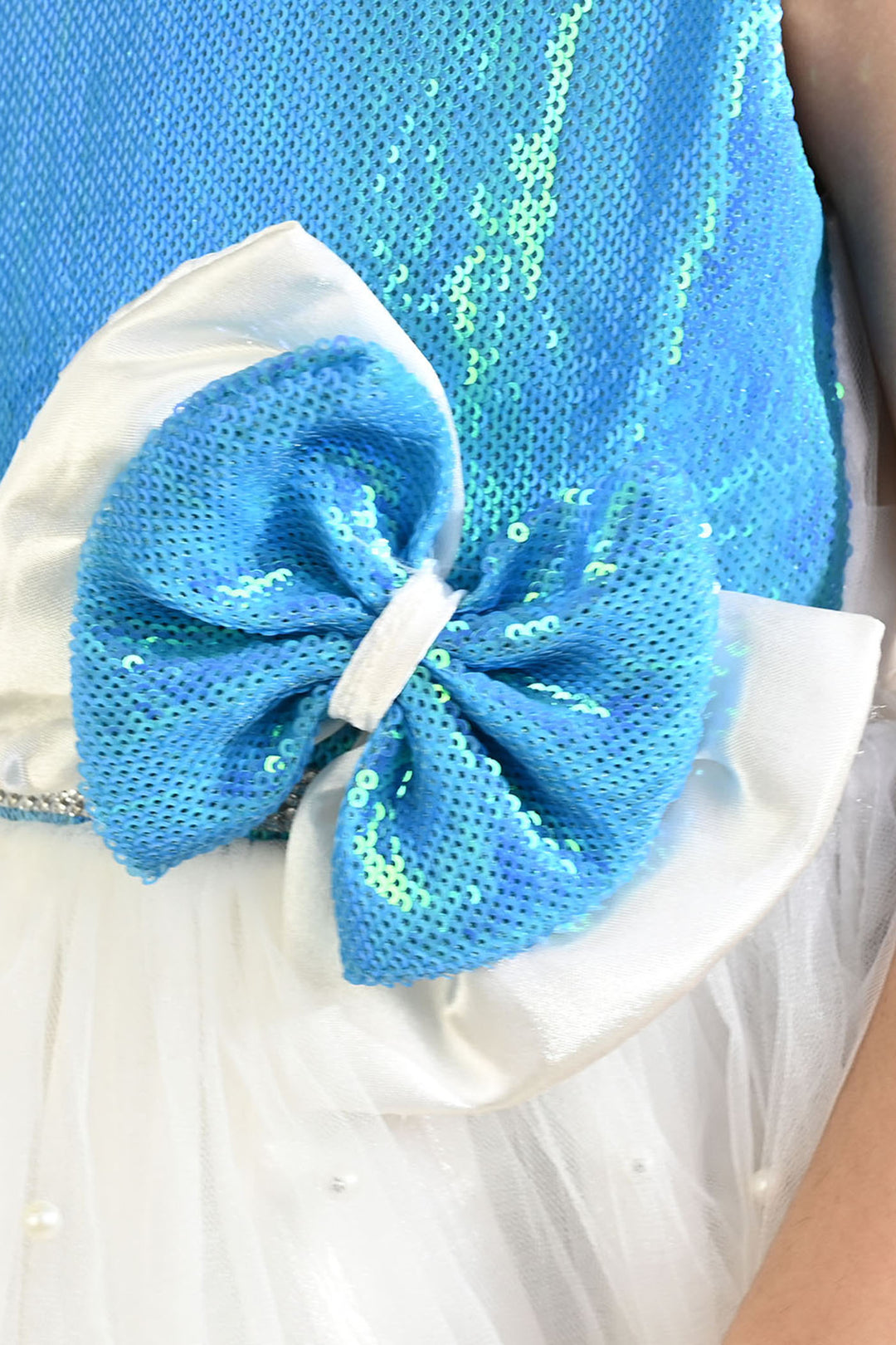 Girls Sequence Fancy Frock (Dreamy) - Blue