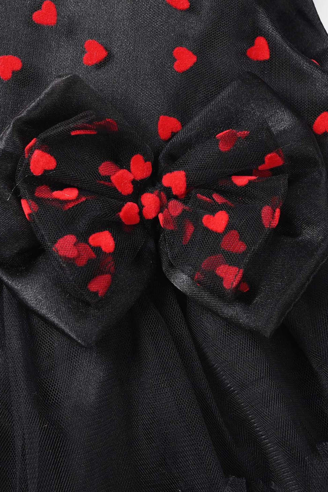 Infant Girls Net Fancy Frock - Black