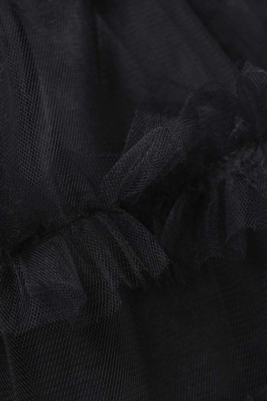 Infant Girls Net Fancy Frock - Black
