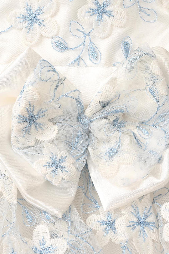 Infant Girls Net Fancy Frock - White