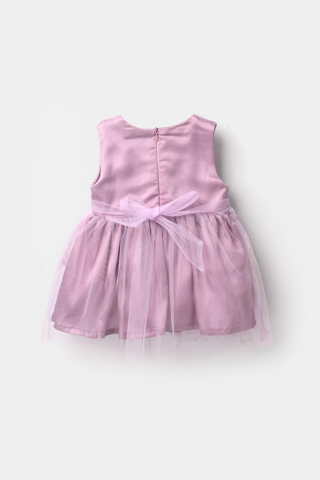 Infant Girls Net Fancy Frock - Purple