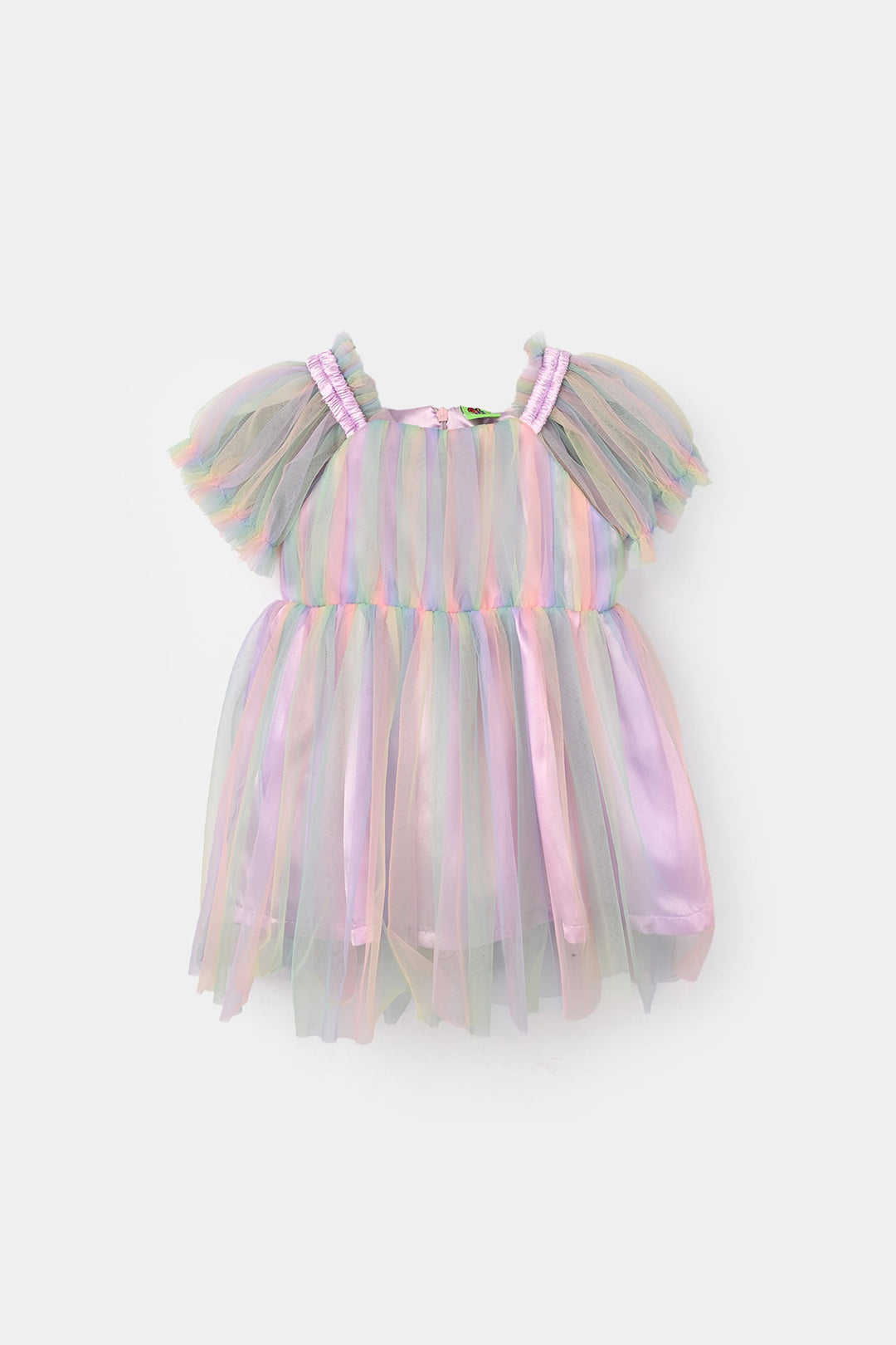 Infant Girls Net Fancy Frock (Magic Charm) - Multi