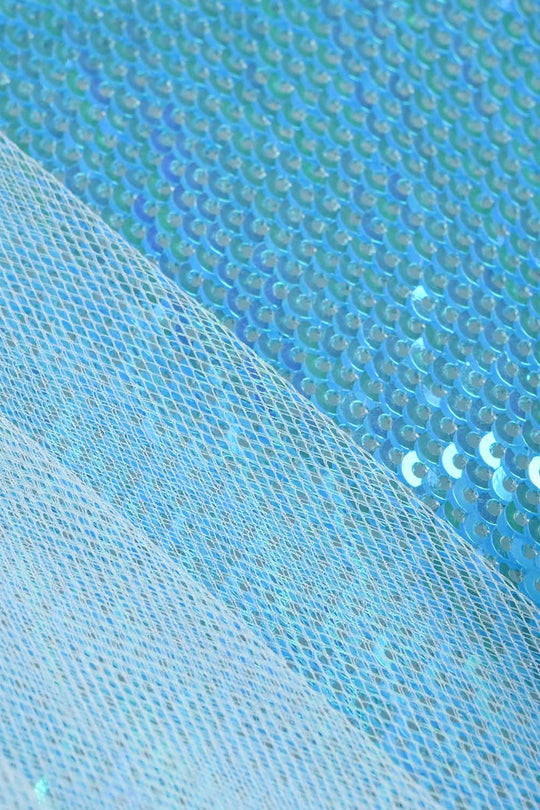 Infant Girls Sequence Fancy Frock - Blue