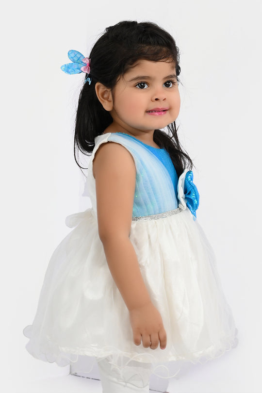 Infant Girls Sequence Fancy Frock - Blue
