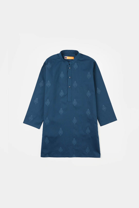 Boys Cotton Poplin Printed Kurta