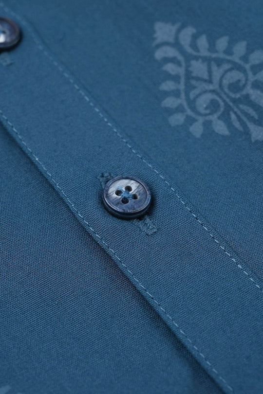 Boys Cotton Poplin Printed Kurta