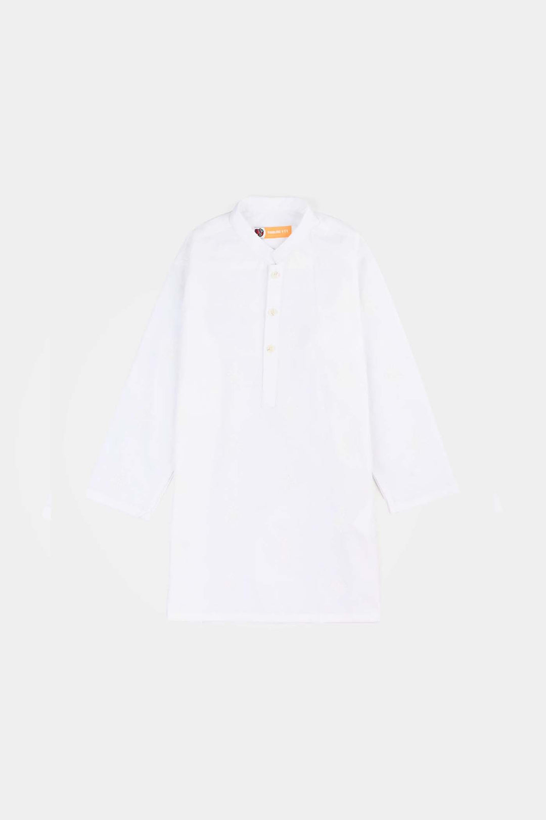 Boys Cotton Poplin Kurta Pajama - White