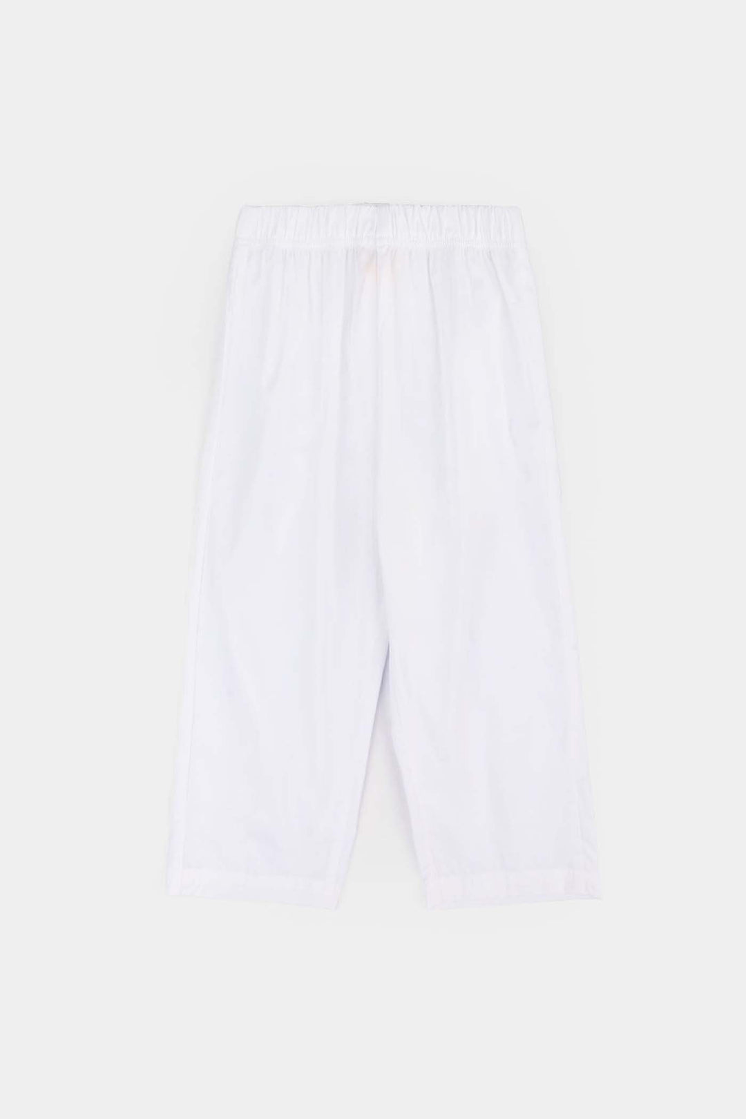 Boys Cotton Poplin Kurta Pajama - White