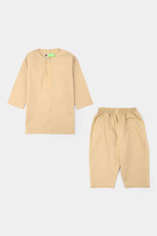 Infant Boys Cotton Poplin Kurta Pajama - Basic