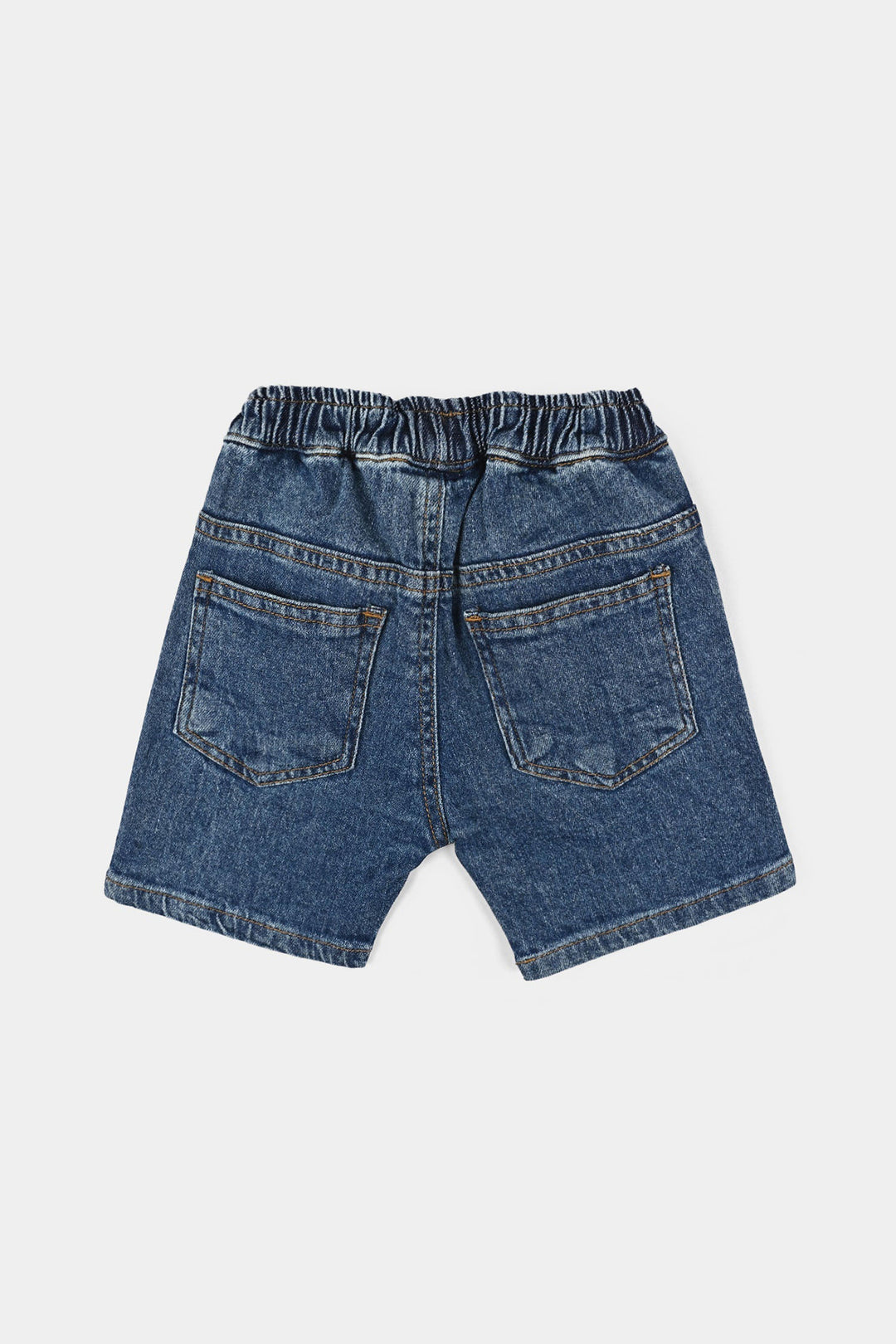 Infant Boys Denim Rigid Shorts (Big Dreamer) - Mid Blue